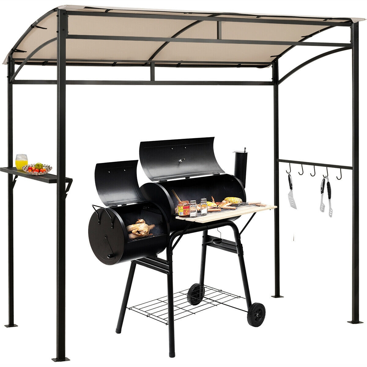 7 x 4.5 Feet Gazebo Outdoor, Patio, Garden, Canopy Shelter - Beige