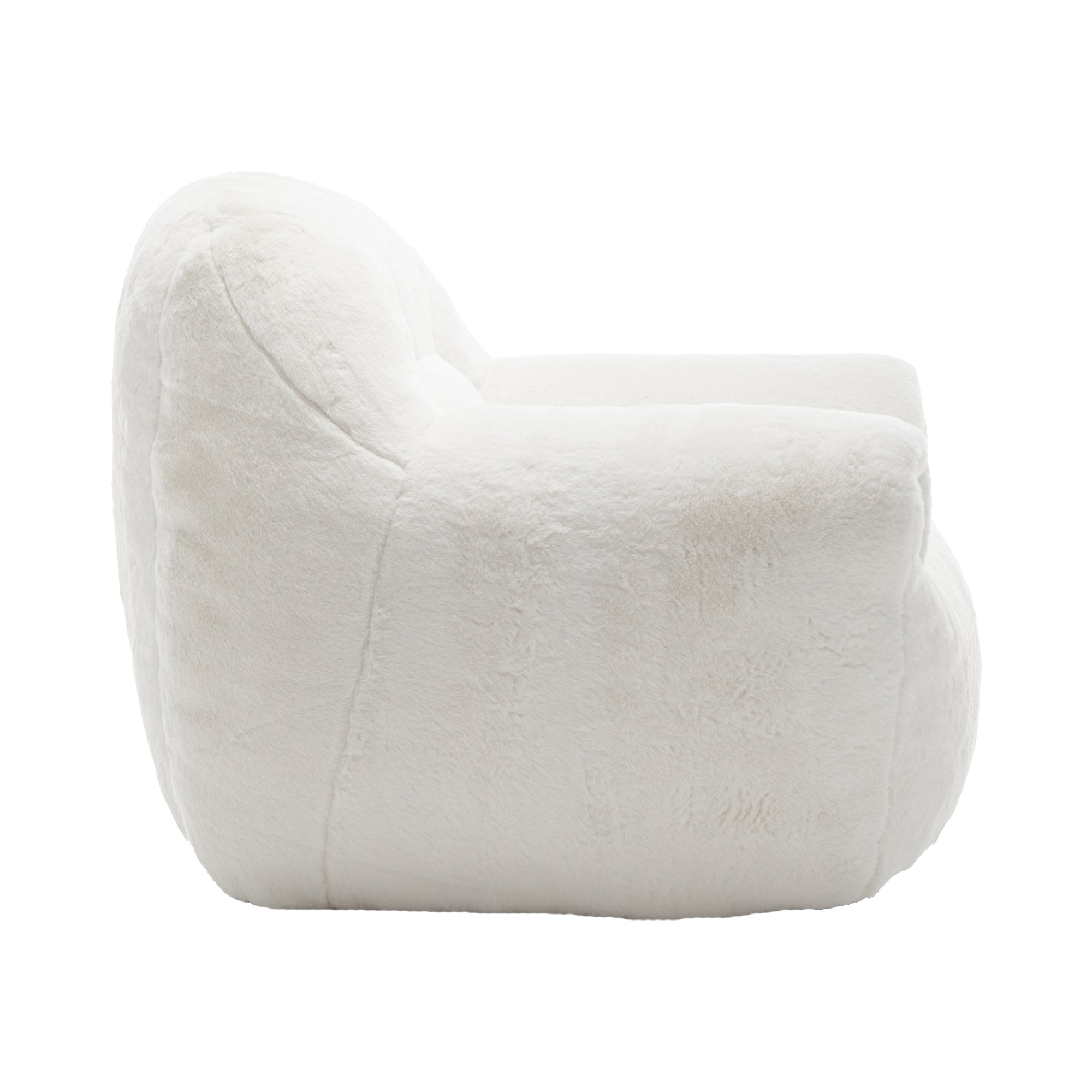 Bean Bag Chair, Comfy Bean Bag Sofa with Back Support - White