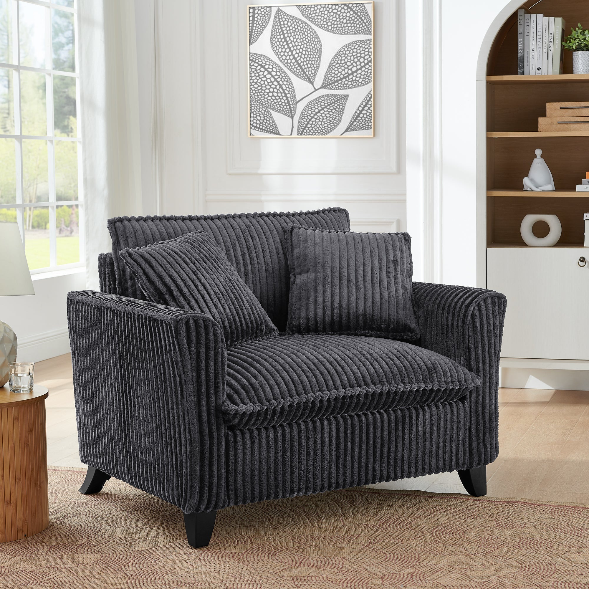 Lazy Sofa Chair with a Backrest - Grey