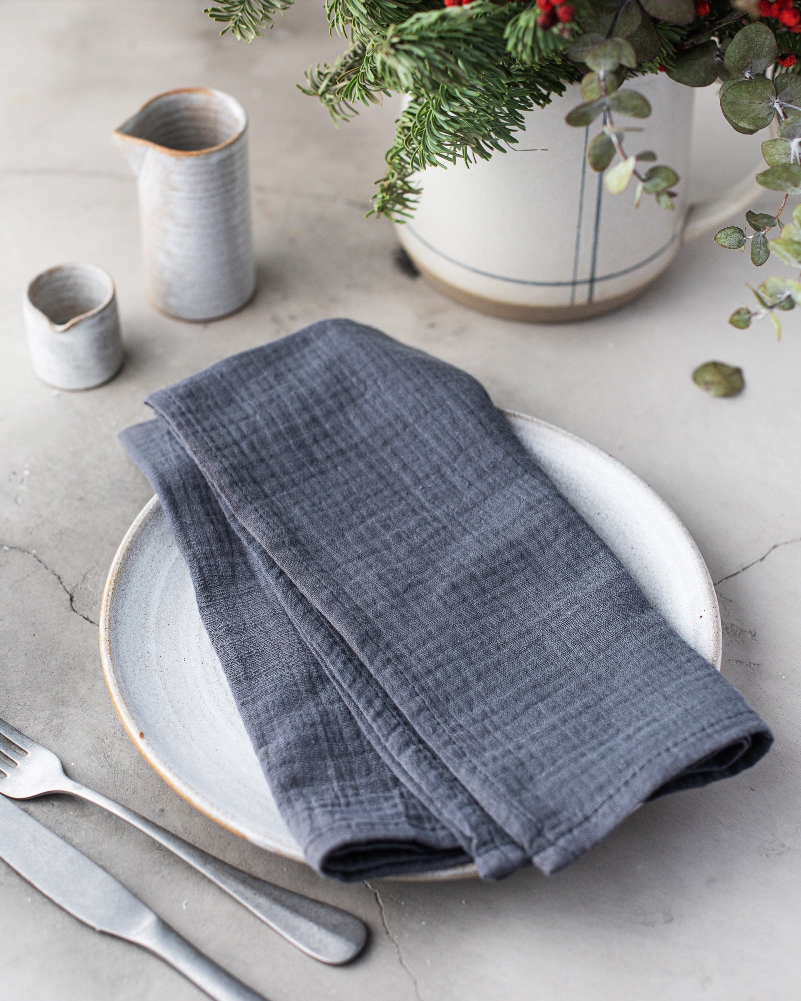 Seersucker Everyday Napkins, Set of 4