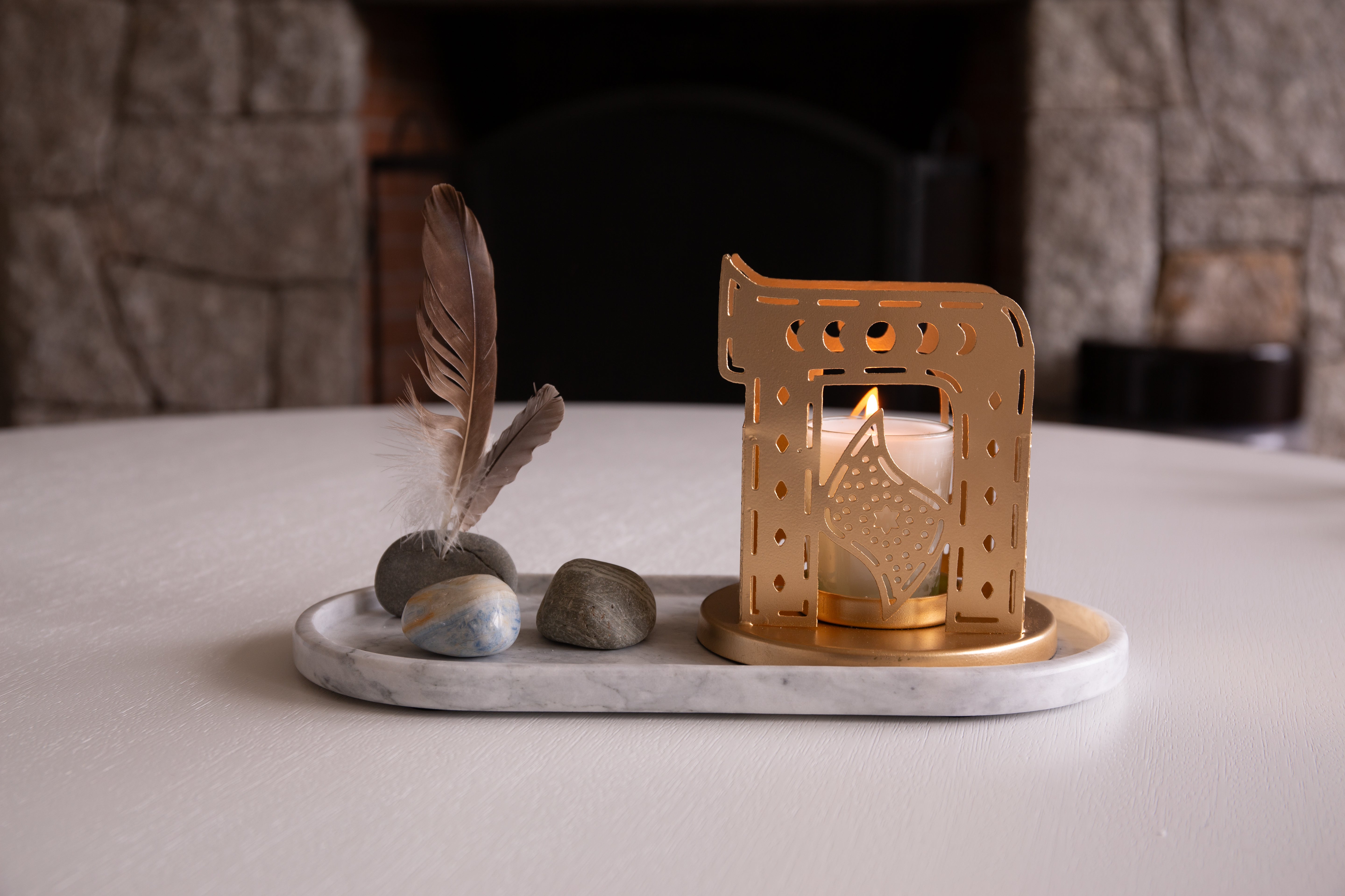 Jewish Mourning Ritual Candle Holder Set