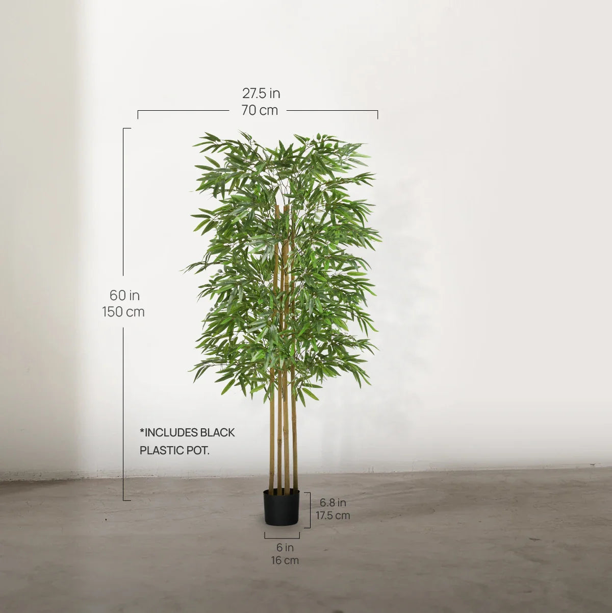 Artificial Bamboo Tree Measurements 