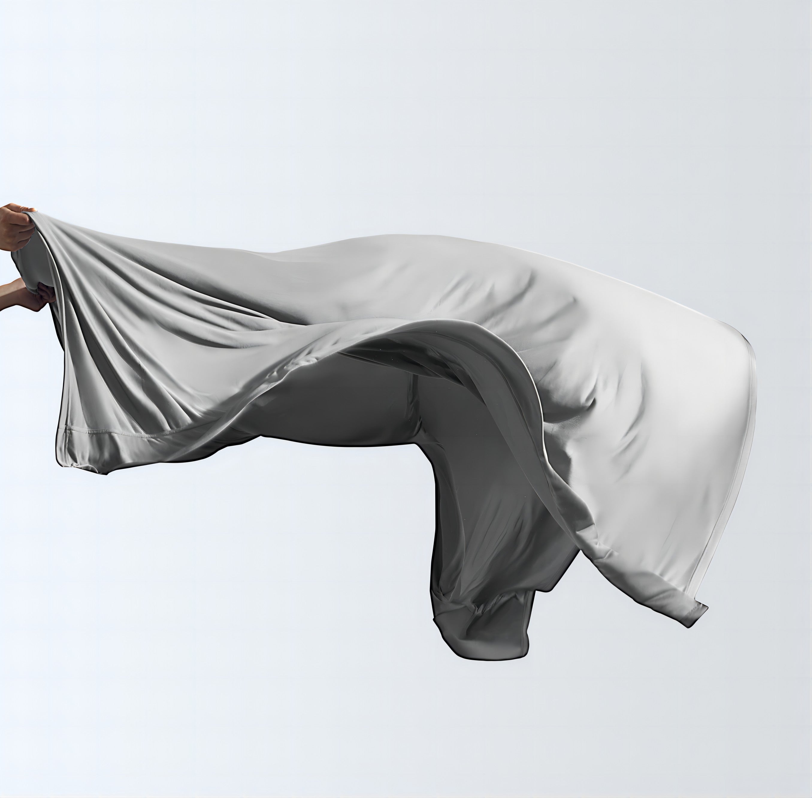 100% Microfiber Jersey Knit Sheet Set with Pillowcase - Full Grey