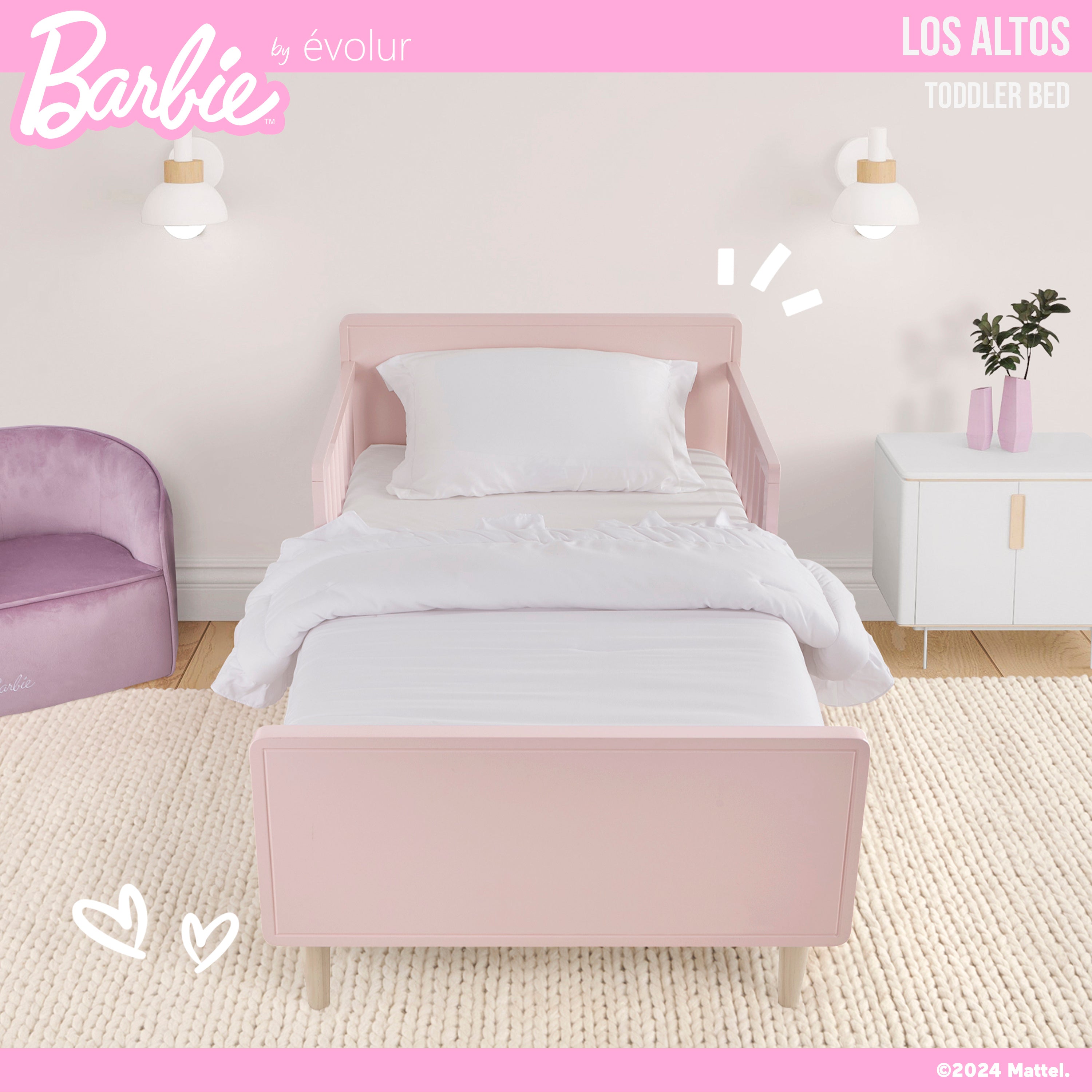 Barbie By Evolur Los Altos Toddler Bed