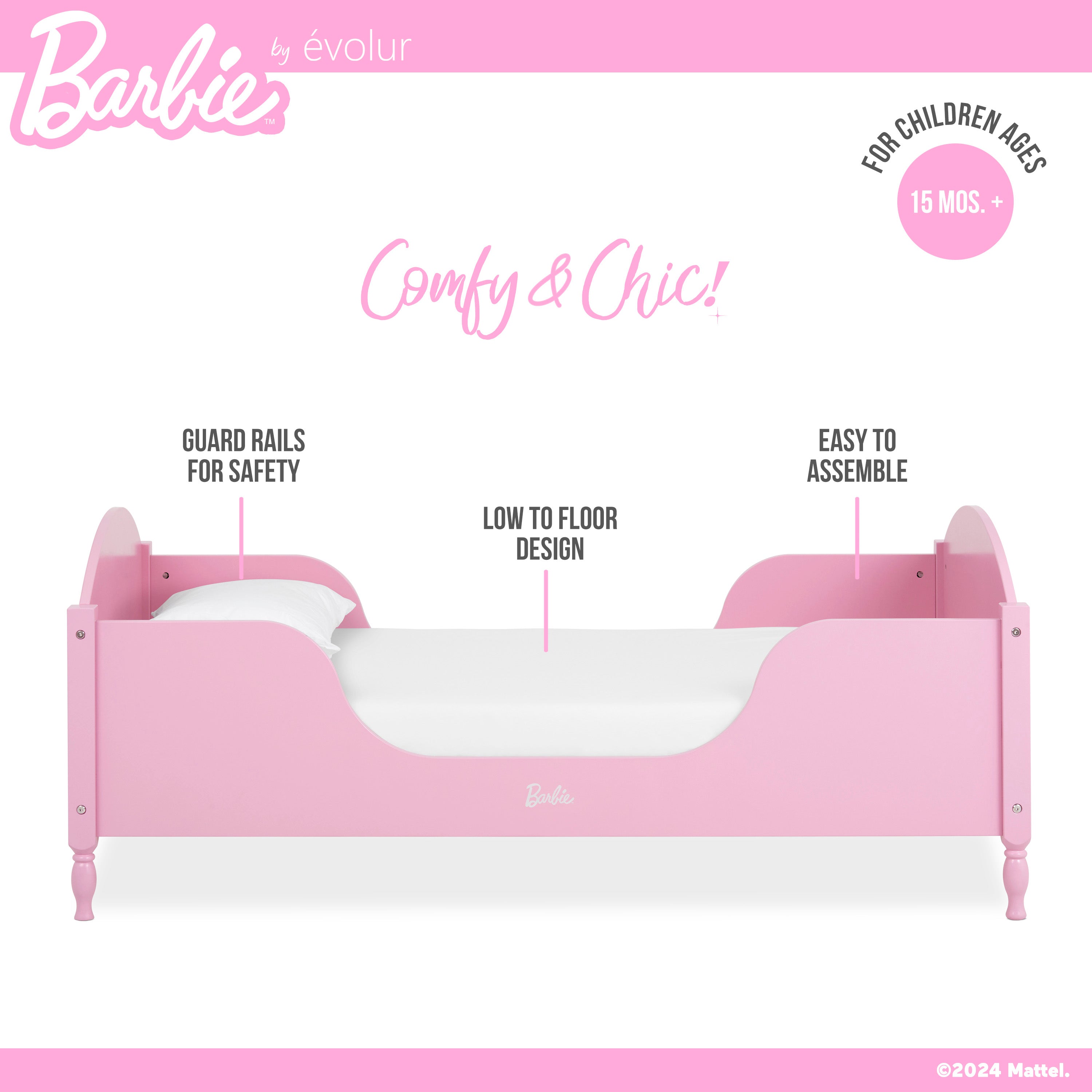 Barbie by Evolur Dreamscape Toddler Bed