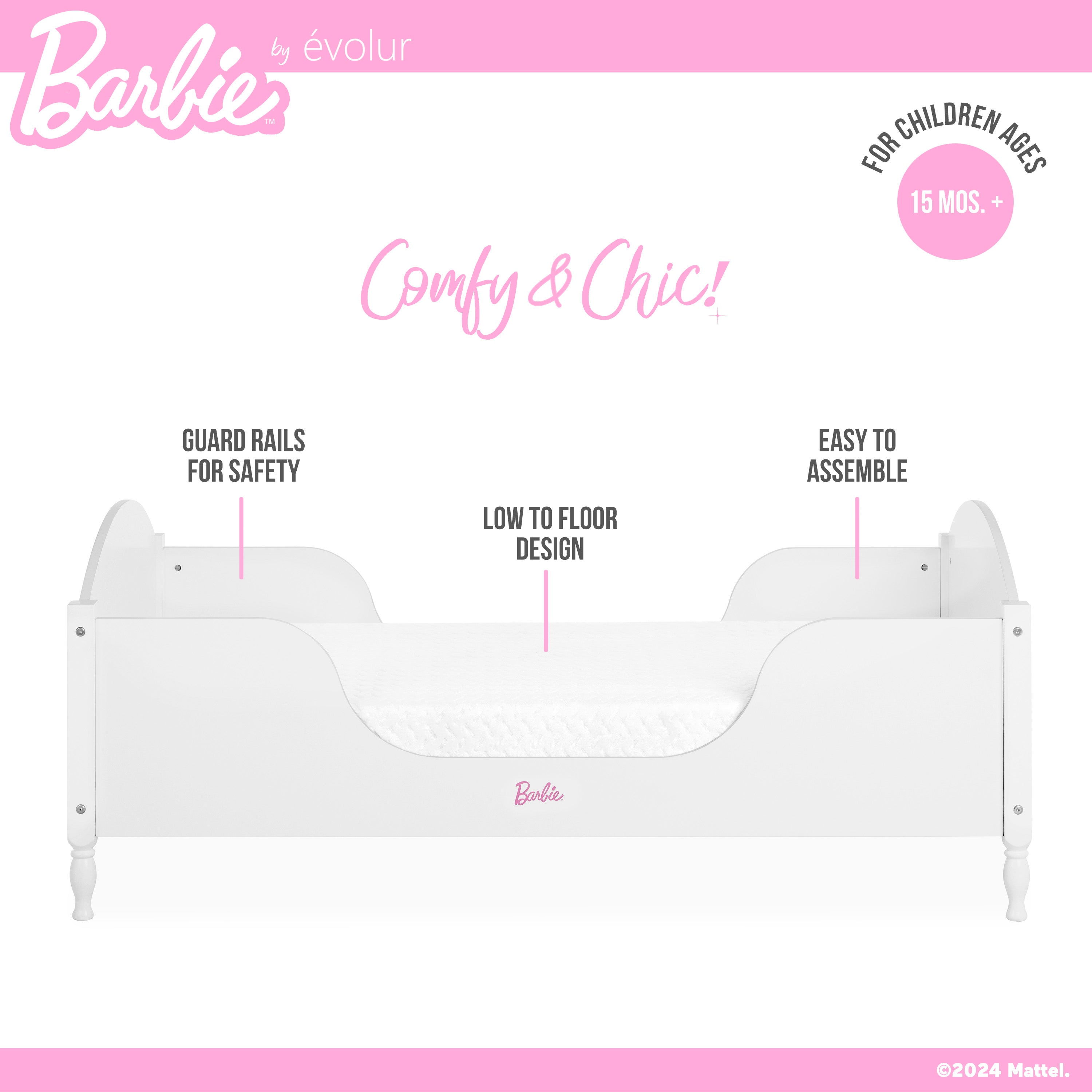 Barbie by Evolur Dreamscape Toddler Bed