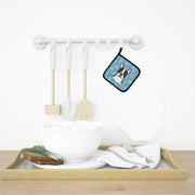 Snowflake Boston Terrier Pot Holders - Set of 2