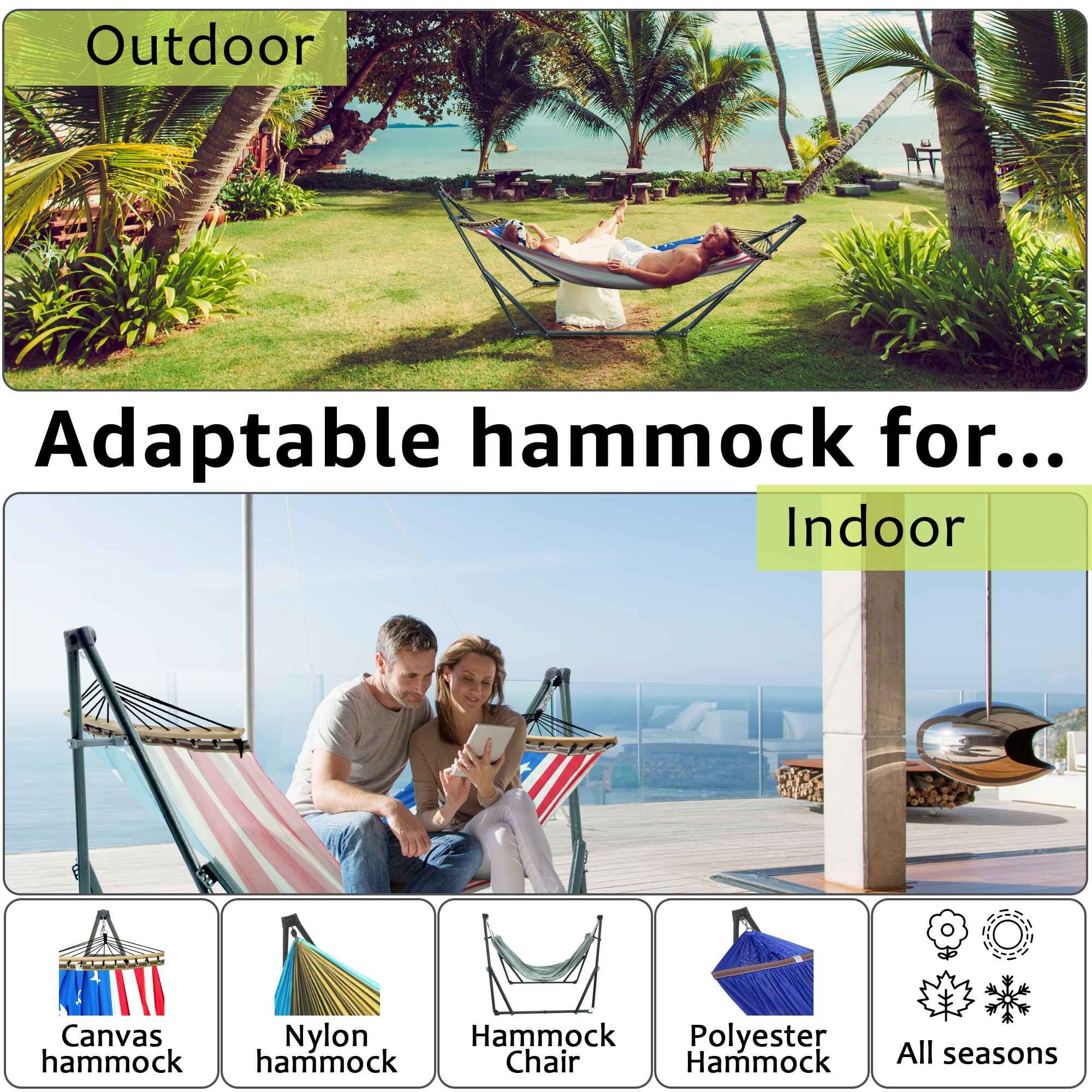 Tranquillo Universal Canvas Hammock - Medium Size