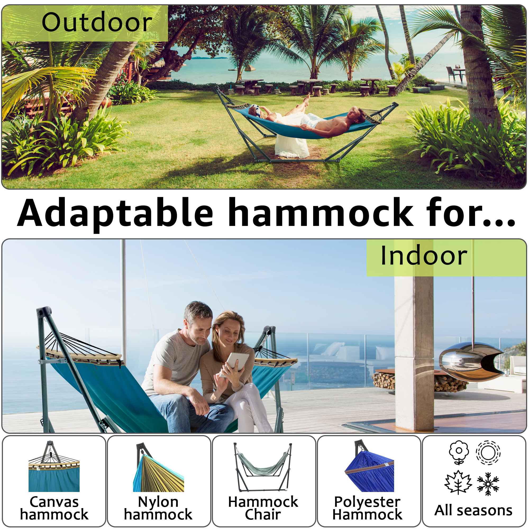 Tranquillo Universal Canvas Hammock - Medium Size