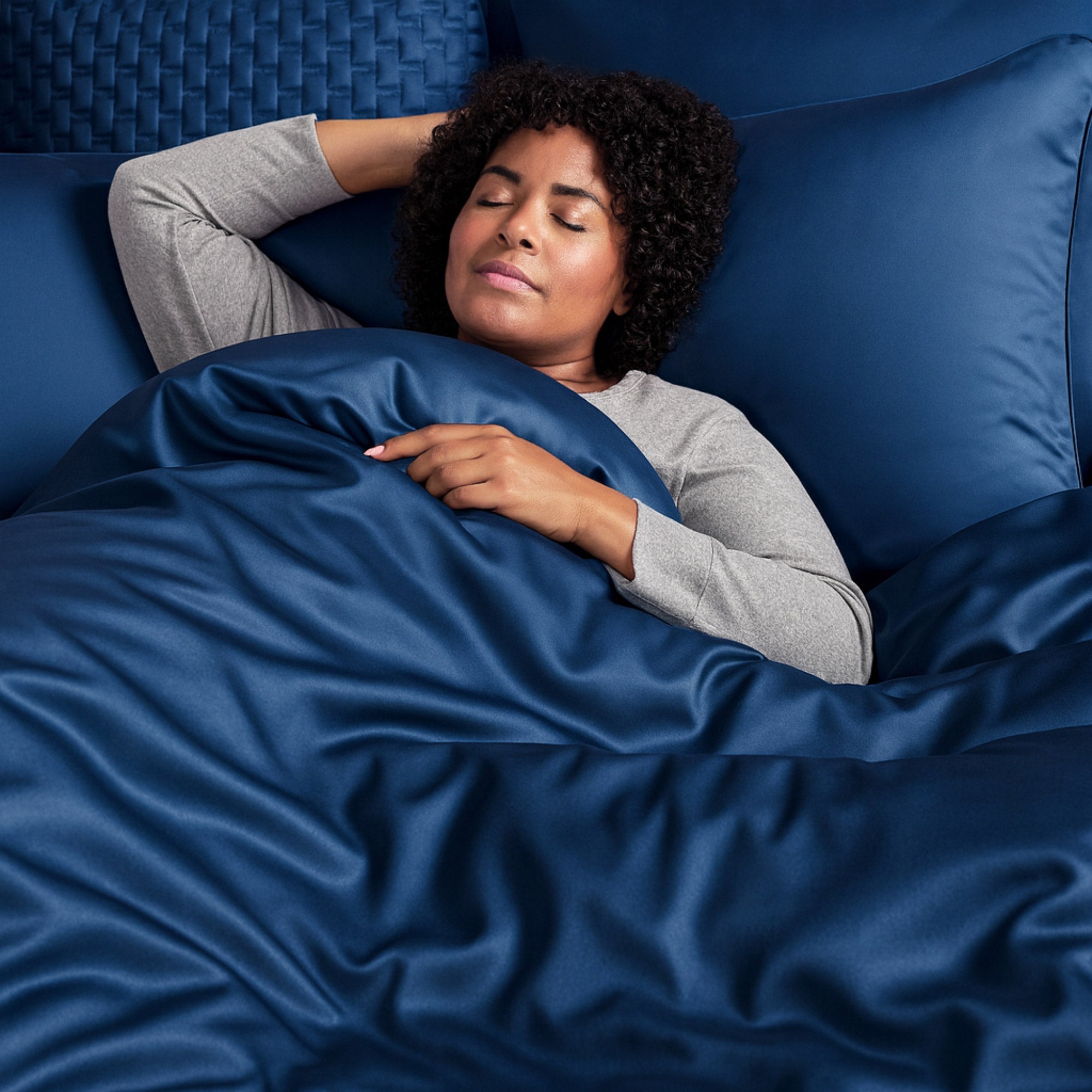 Bamboo Duvet Cover Set - 3pc - Indigo