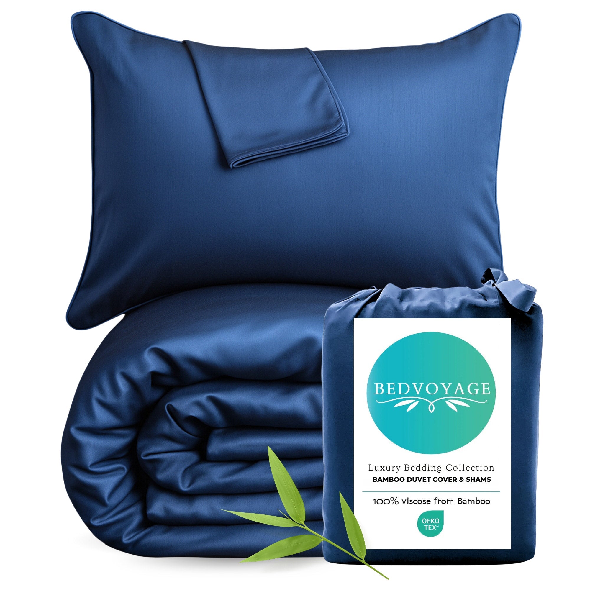 Bamboo Duvet Cover Set - 3pc - Indigo