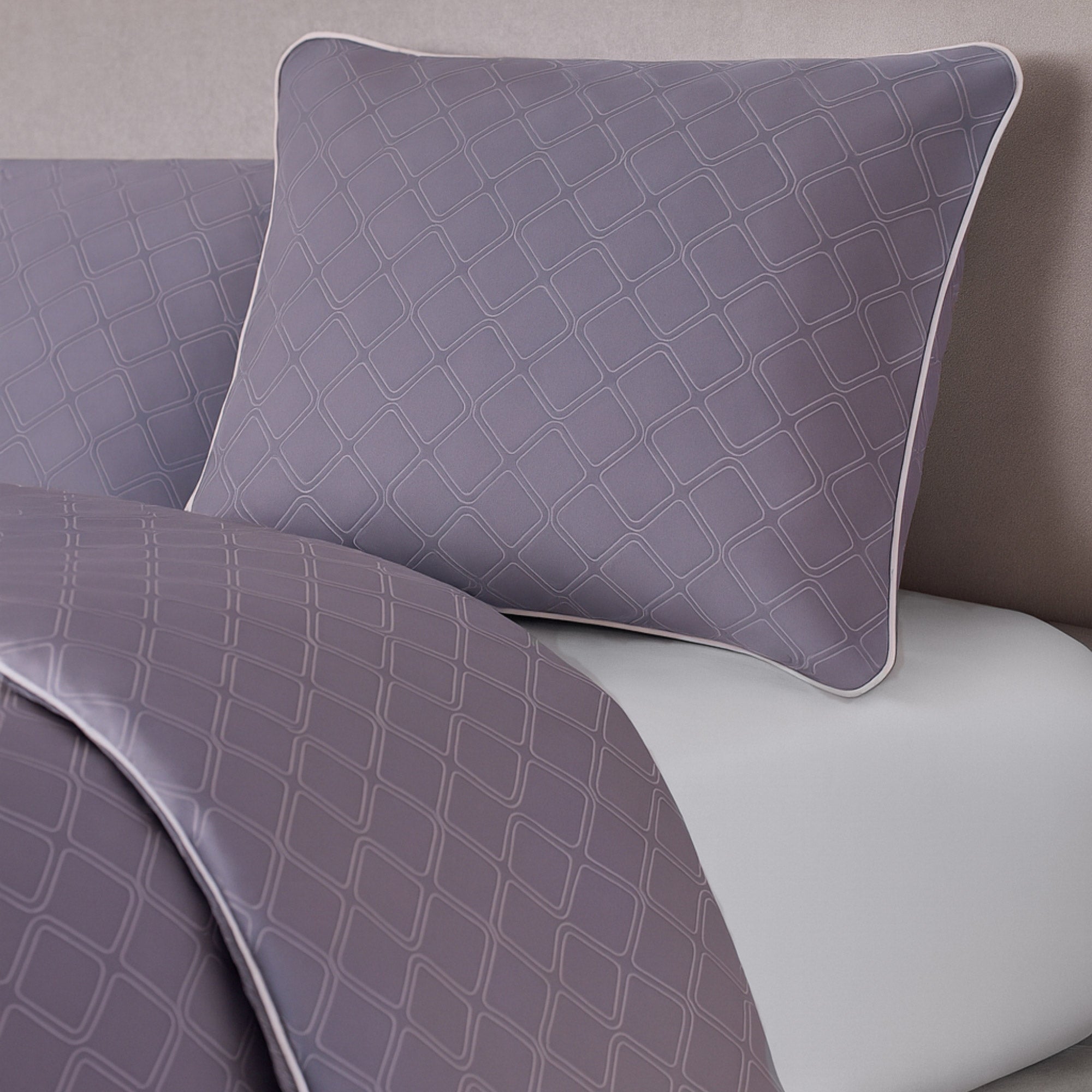 Bamboo Duvet Cover Set - 3pc - Platinum Geo