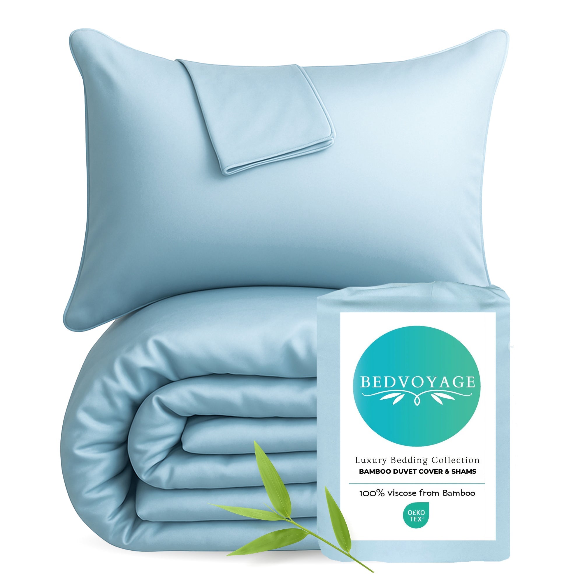 Bamboo Duvet Cover Set - 3pc - Sky
