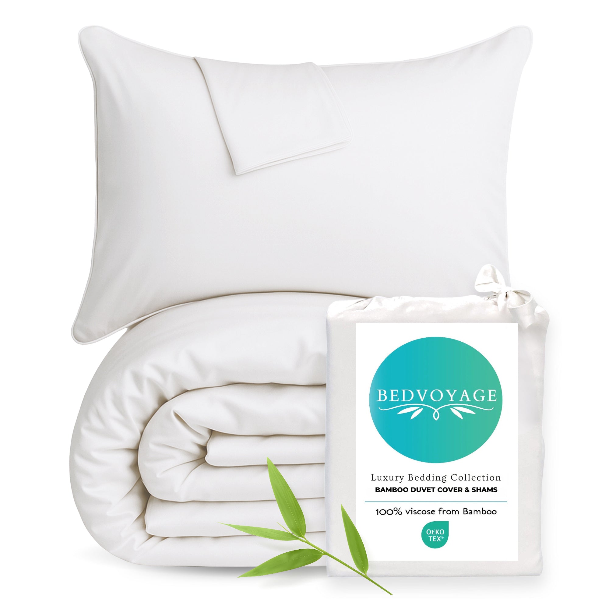 Bamboo Duvet Cover Set - 3pc - White