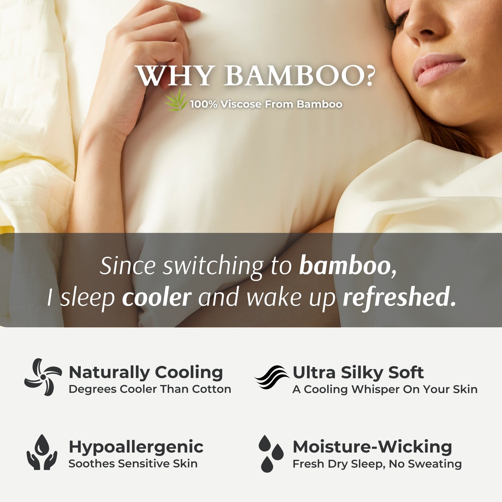 Bamboo Fitted Sheet - Ivory