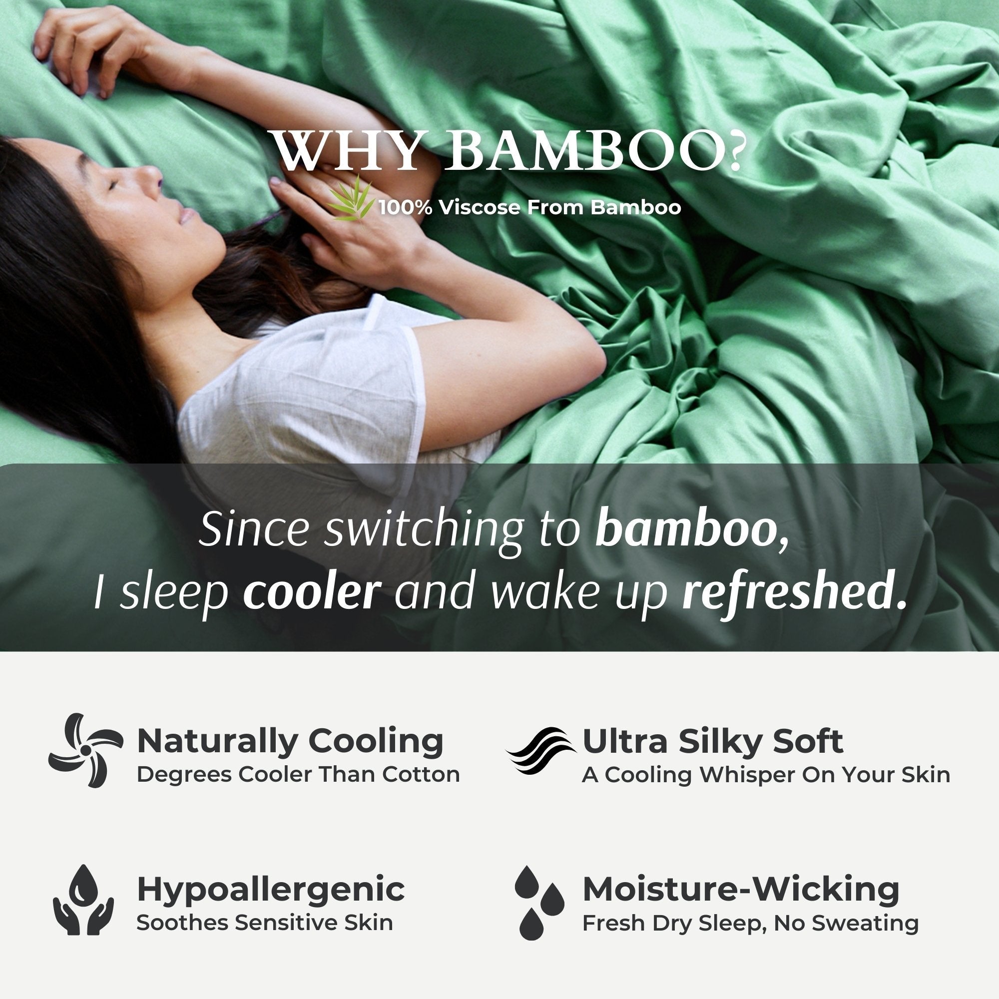 Bamboo Fitted Sheet - Seaglass