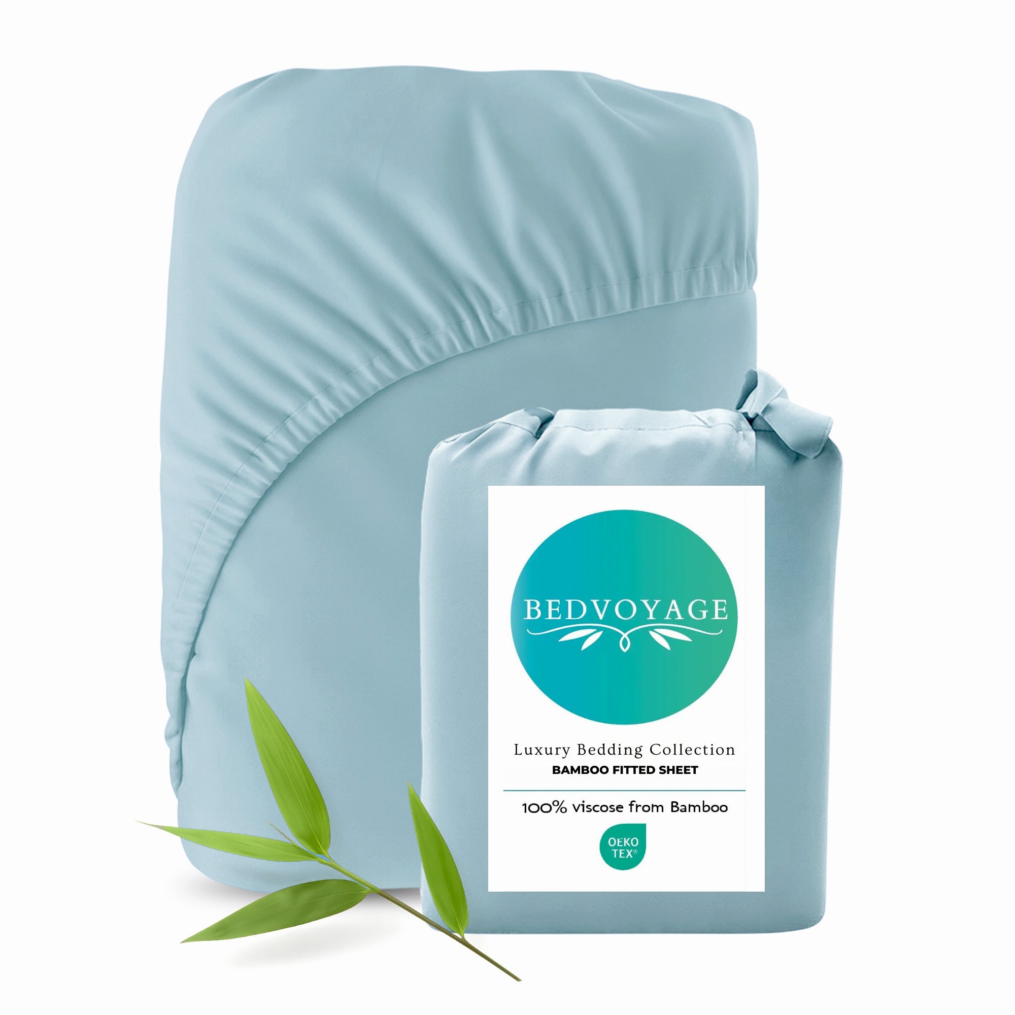 Bamboo Fitted Sheet - Sky