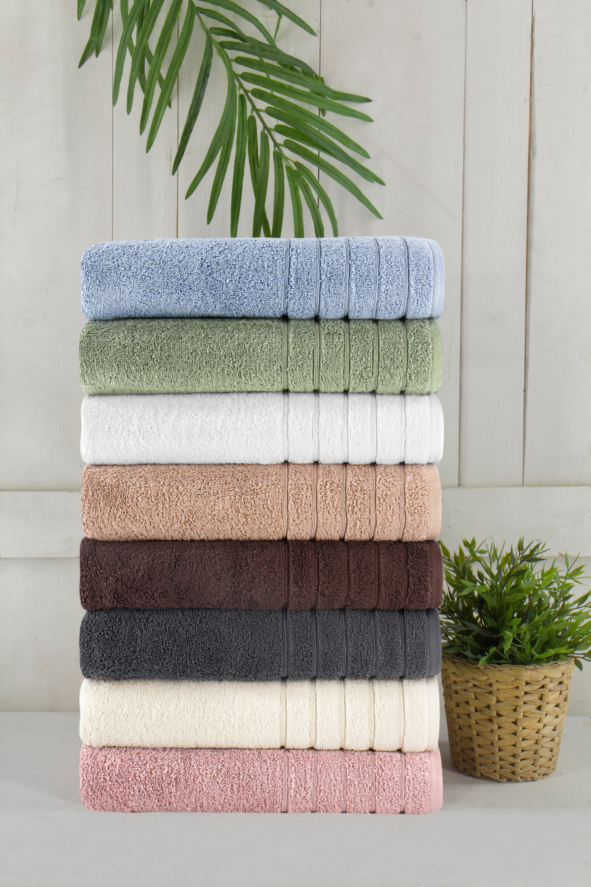 Barnum Turkish Cotton Thick and Plush Towel Set of 4 - 2 Large Bath Towels - Classic Turkish Towels