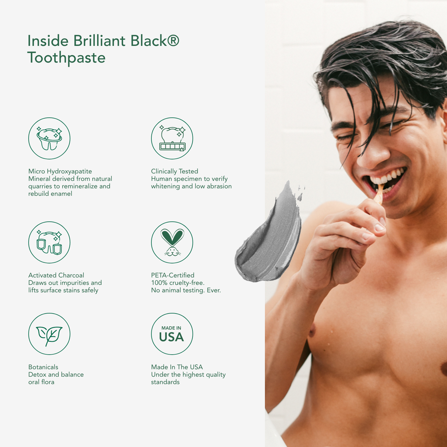 Brilliant Black® Charcoal Whitening Toothpaste with Micro-Hydroxyapatite