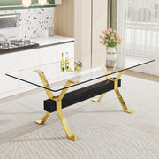Modern Tempered Glass Dining Table