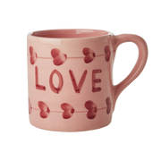 Ceramic Mug with Hand Painted Love - 14.2 oz