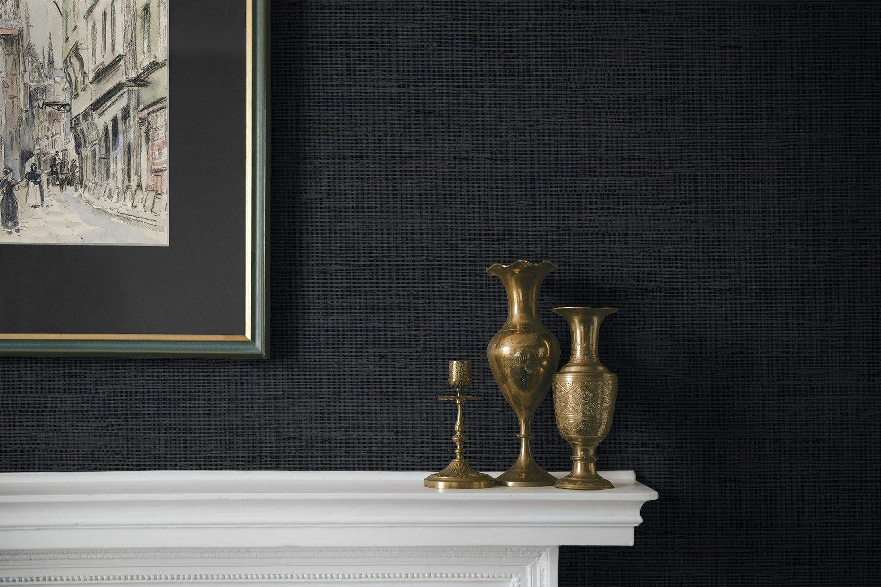 A Lot More Textures Vantaa Faux Grasscloth Embossed Vinyl Unpasted Wallpaper
