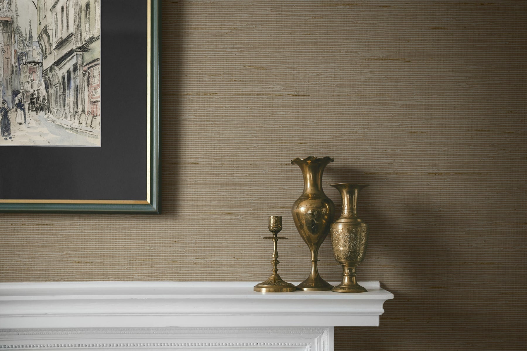 A Lot More Textures Vantaa Faux Grasscloth Embossed Vinyl Unpasted Wallpaper