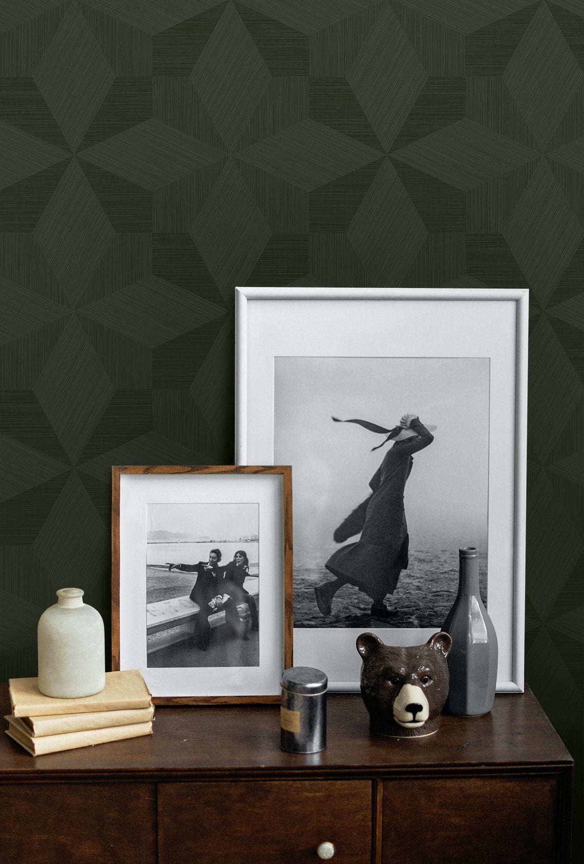 A Lot More Textures Turku Geometric Embossed Vinyl Unpasted Wallpaper