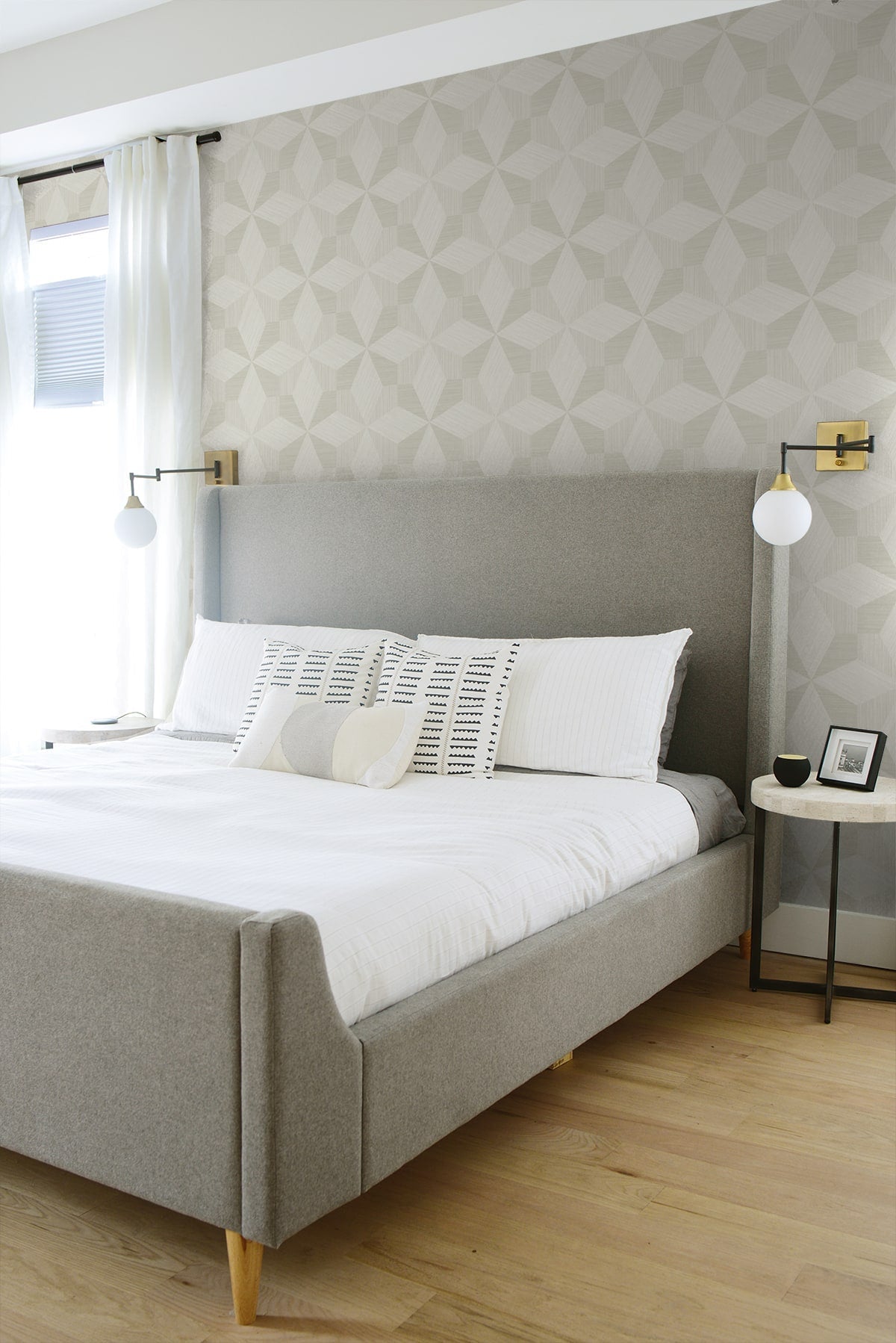 A Lot More Textures Turku Geometric Embossed Vinyl Unpasted Wallpaper