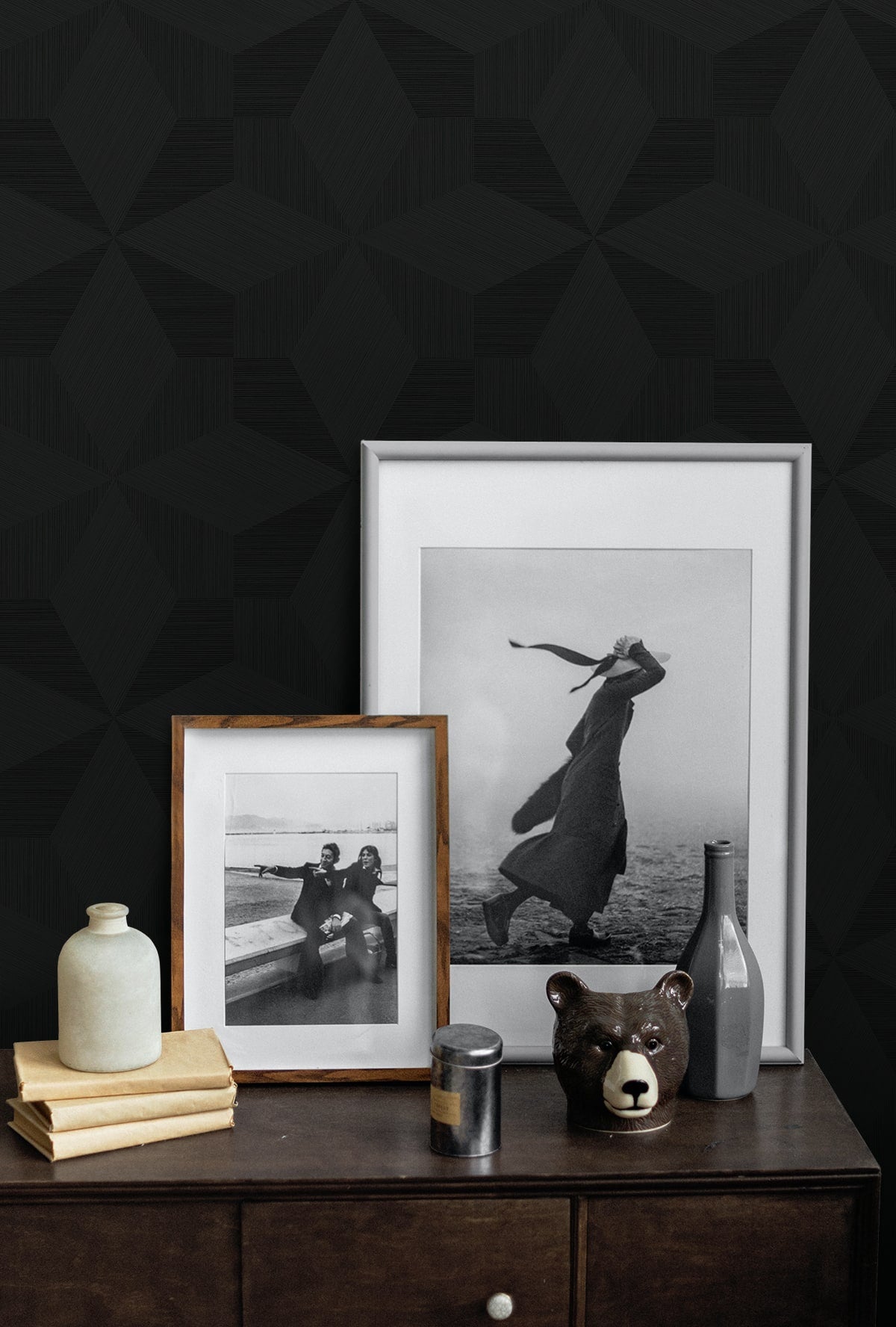 A Lot More Textures Turku Geometric Embossed Vinyl Unpasted Wallpaper