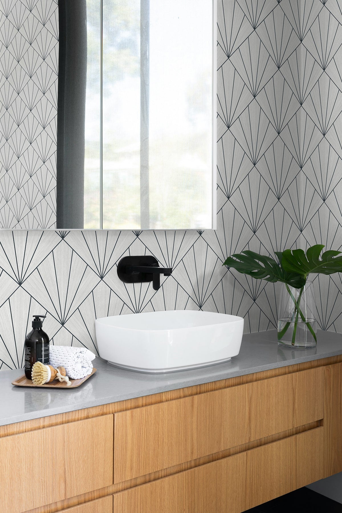 A Lot More Textures Mikkeli Geometric Embossed Vinyl Unpasted Wallpaper