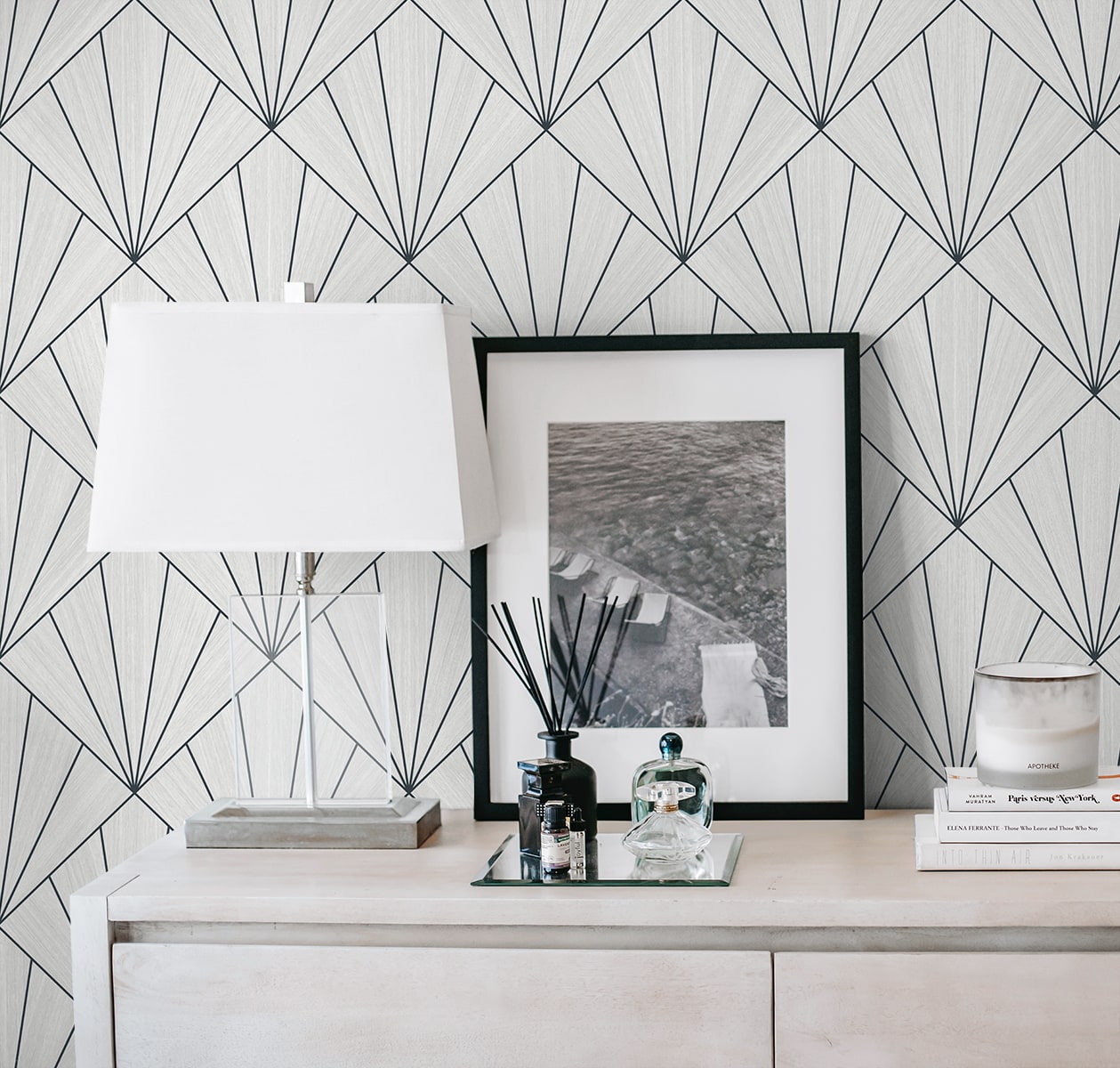 A Lot More Textures Mikkeli Geometric Embossed Vinyl Unpasted Wallpaper
