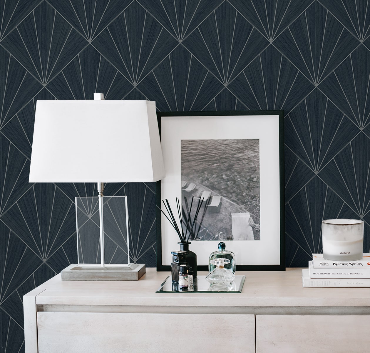 A Lot More Textures Mikkeli Geometric Embossed Vinyl Unpasted Wallpaper
