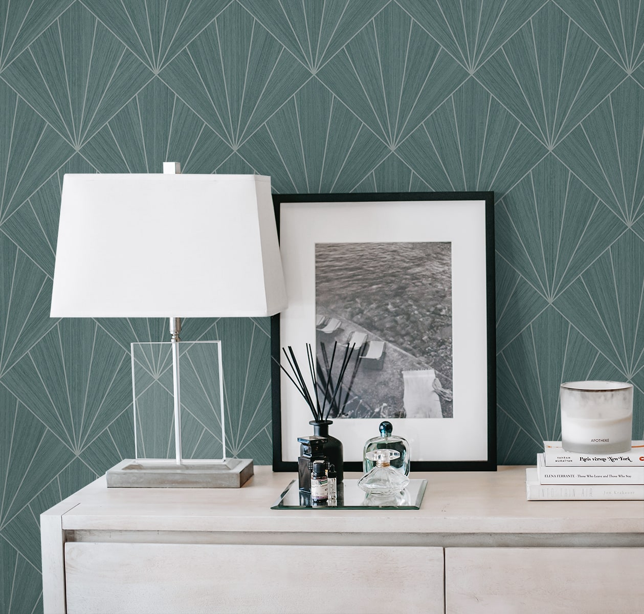 A Lot More Textures Mikkeli Geometric Embossed Vinyl Unpasted Wallpaper