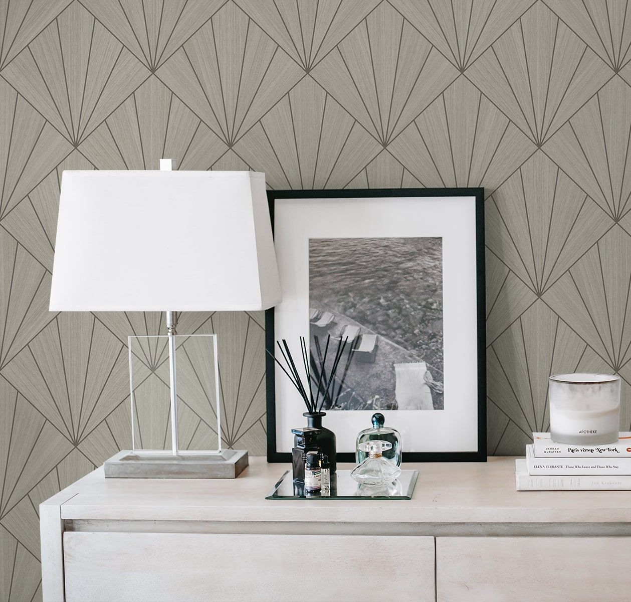 A Lot More Textures Mikkeli Geometric Embossed Vinyl Unpasted Wallpaper