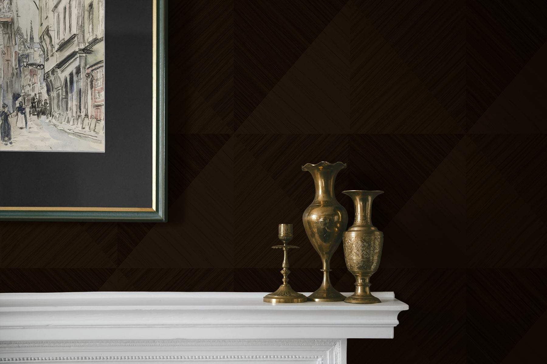 A Lot More Textures Kerava Geometric Embossed Vinyl Unpasted Wallpaper