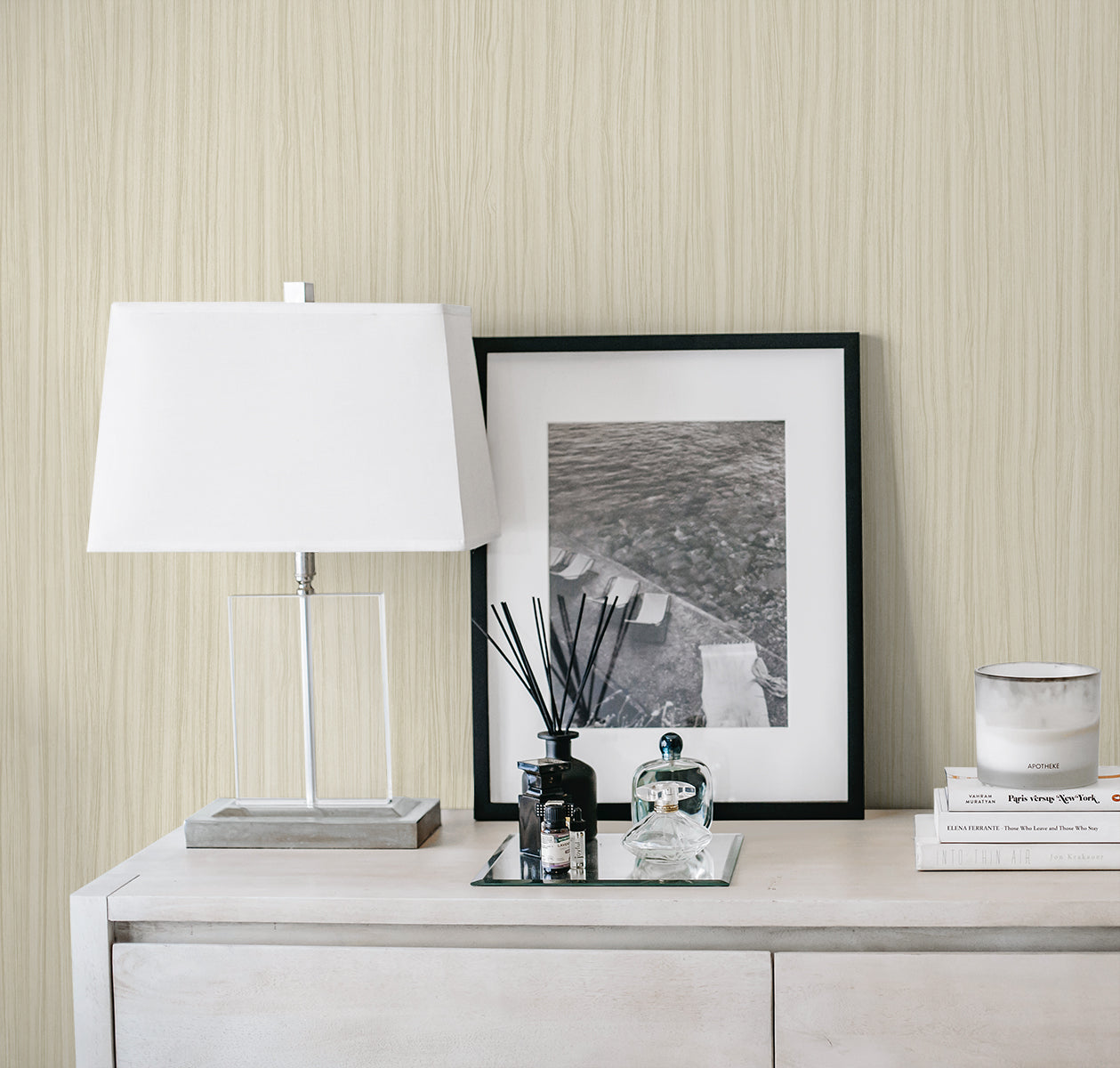 A Lot More Textures Salo Faux Stria Embossed Vinyl Unpasted Wallpaper