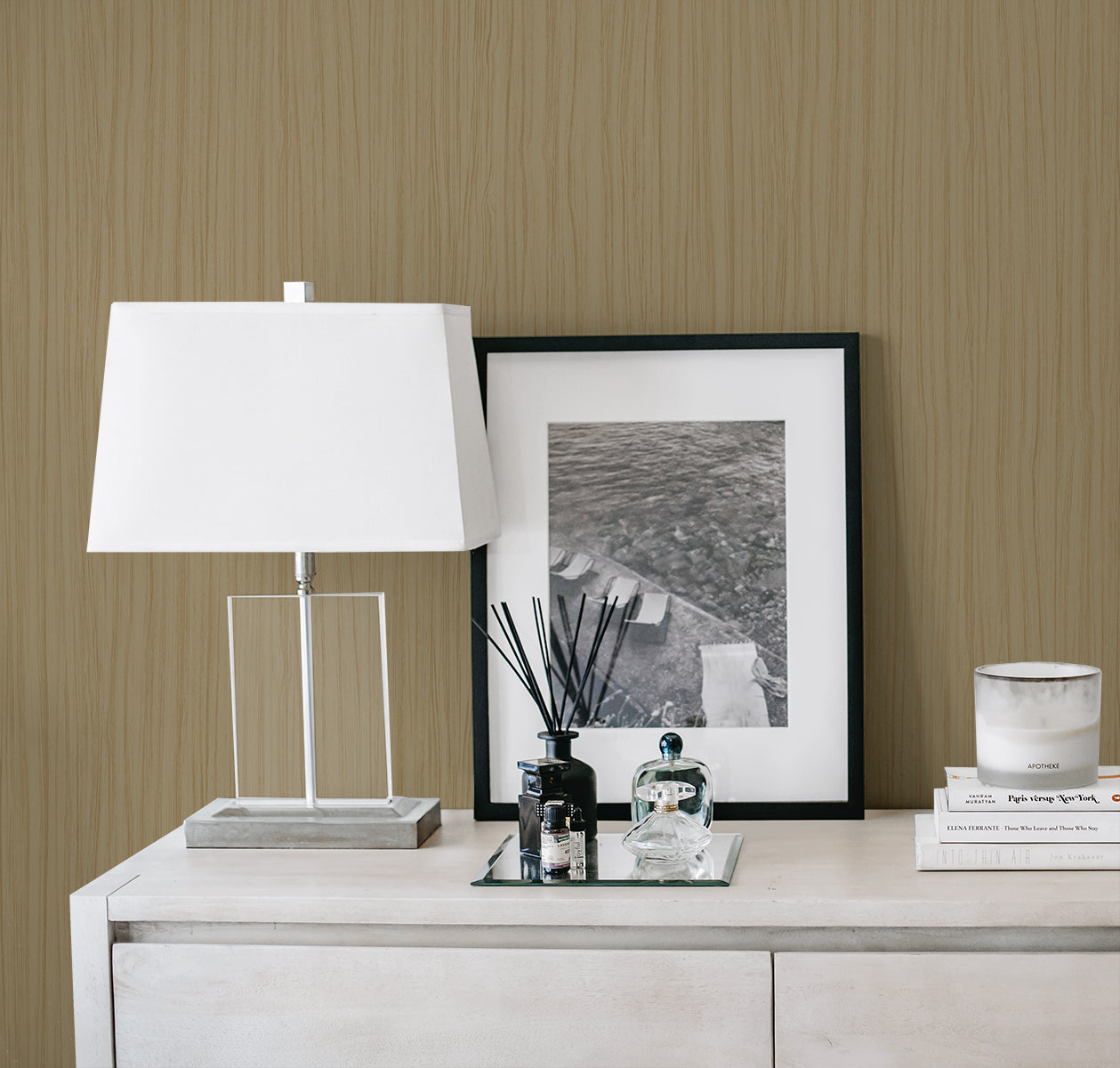 A Lot More Textures Salo Faux Stria Embossed Vinyl Unpasted Wallpaper