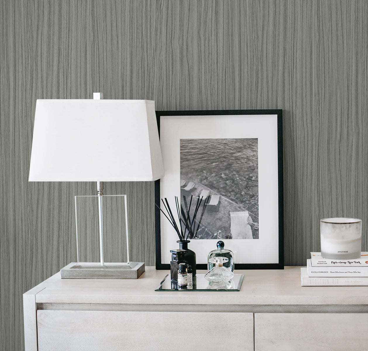 A Lot More Textures Salo Faux Stria Embossed Vinyl Unpasted Wallpaper