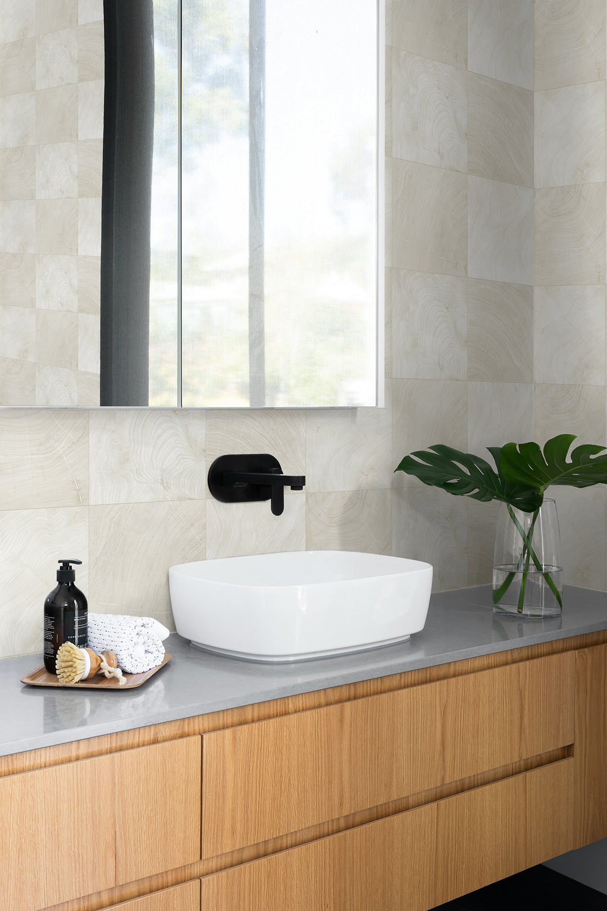 A Lot More Textures Kemi Faux Wood Block Embossed Vinyl Unpasted Wallpaper