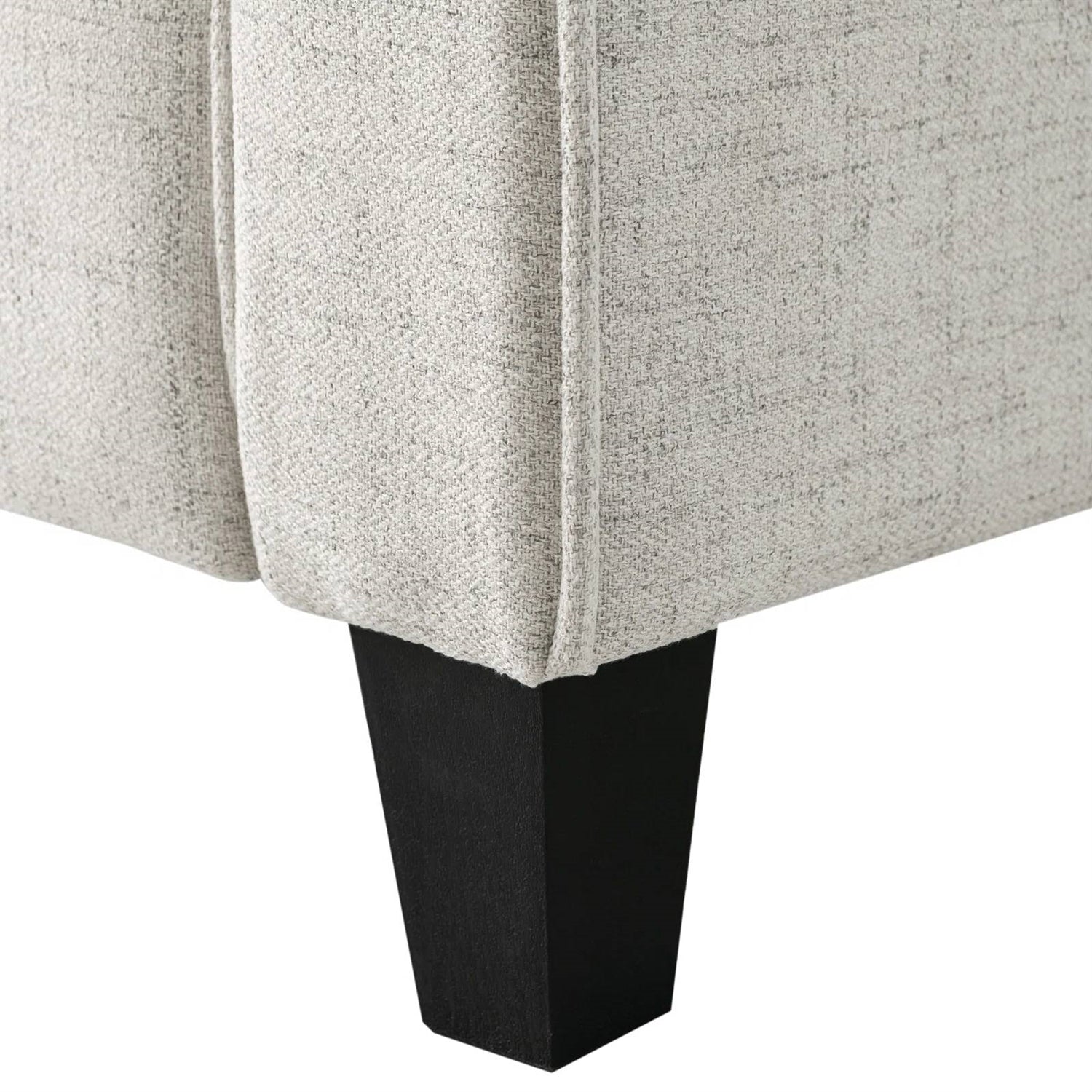 Upholstered Loveseat Sofa in Cream with Button Tufted Cushions