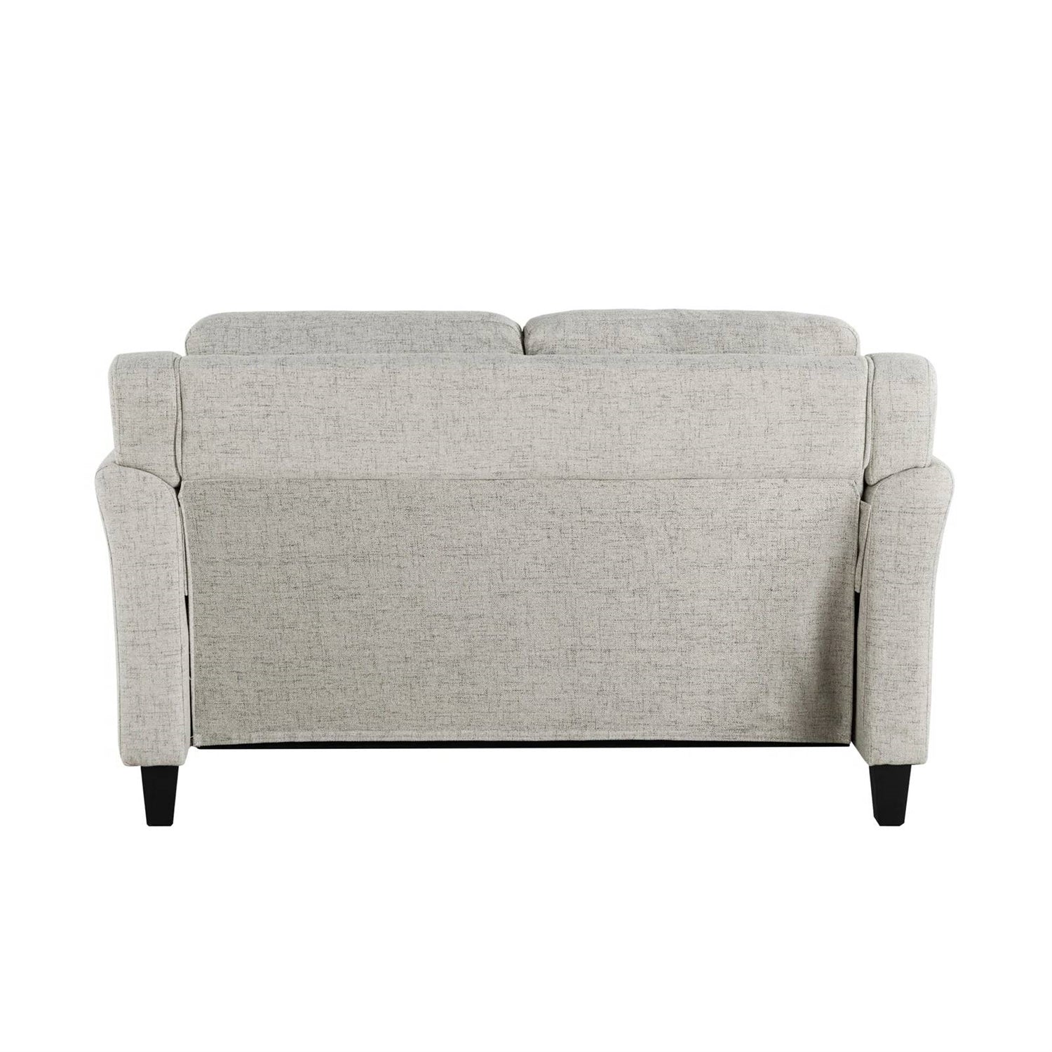 Upholstered Loveseat Sofa in Cream with Button Tufted Cushions