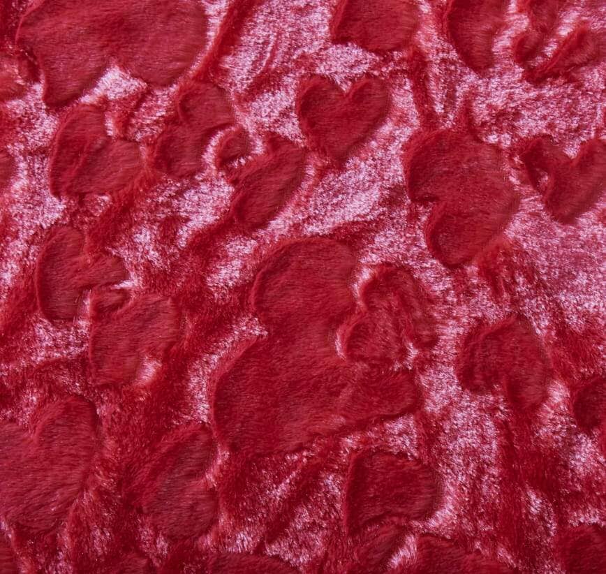 Romantic Red Lovely Hearts, Plush Faux Fur Throw Blanket