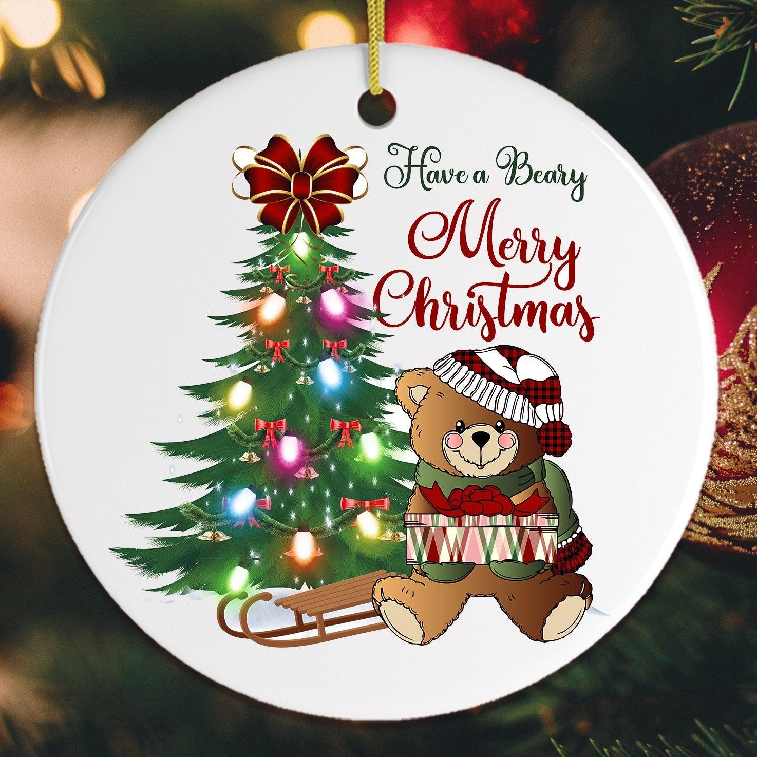 Have a Beary Merry Christmas Ornament Ornament OrnamentallyYou 