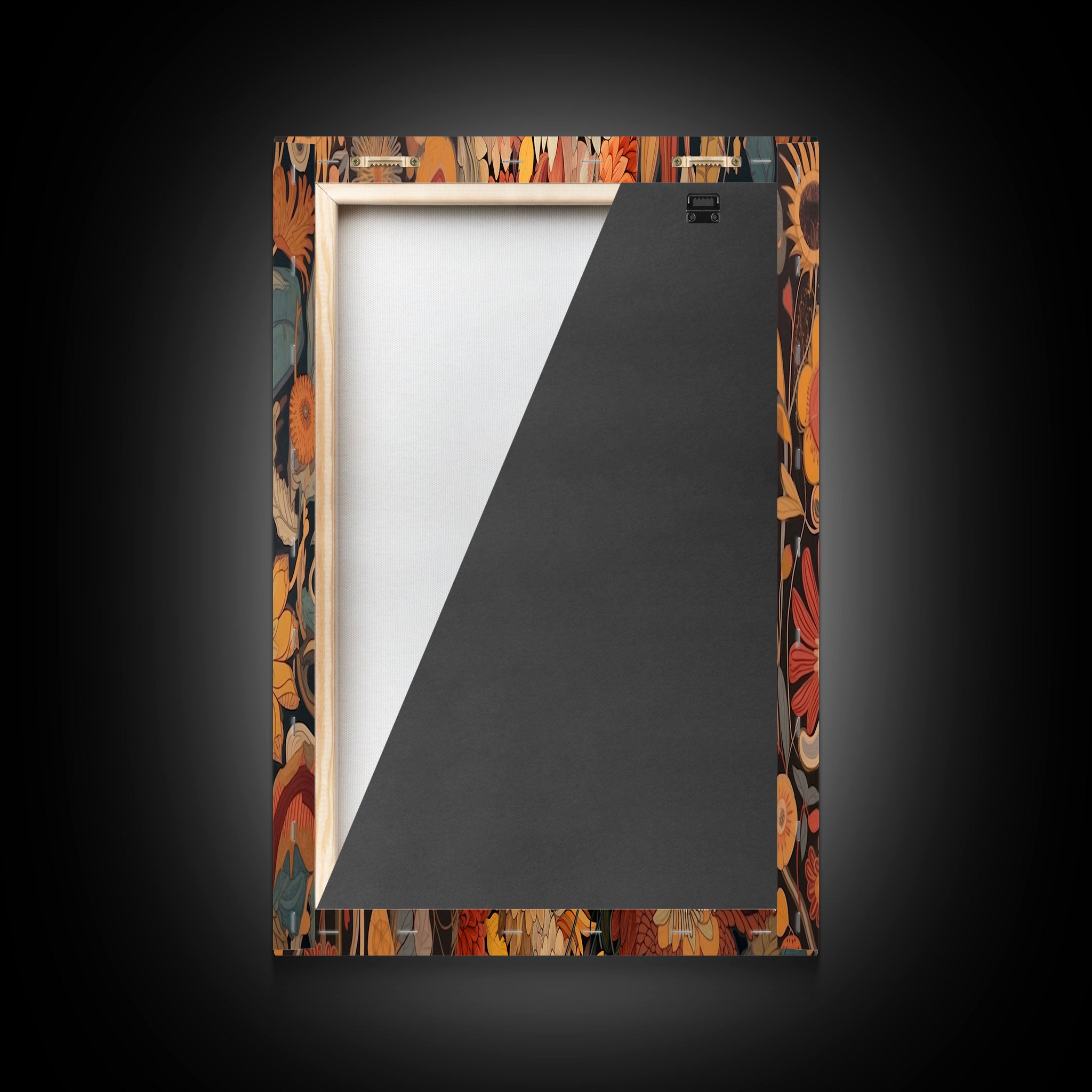 Boho Style Wall Art, Framed Canvas Print 3 Piece Set