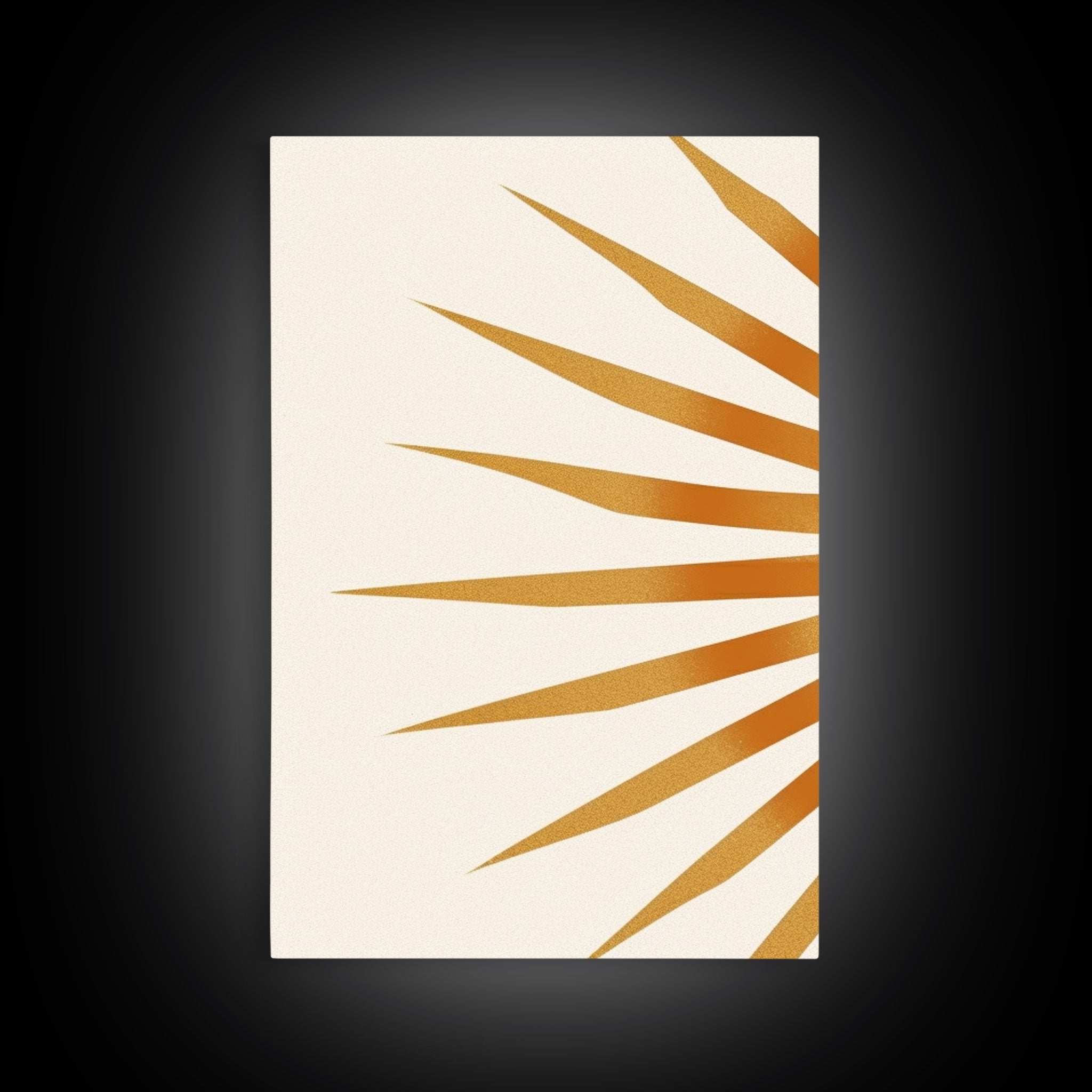 Glamorous Sunburst Wall Art, Framed Canvas Print