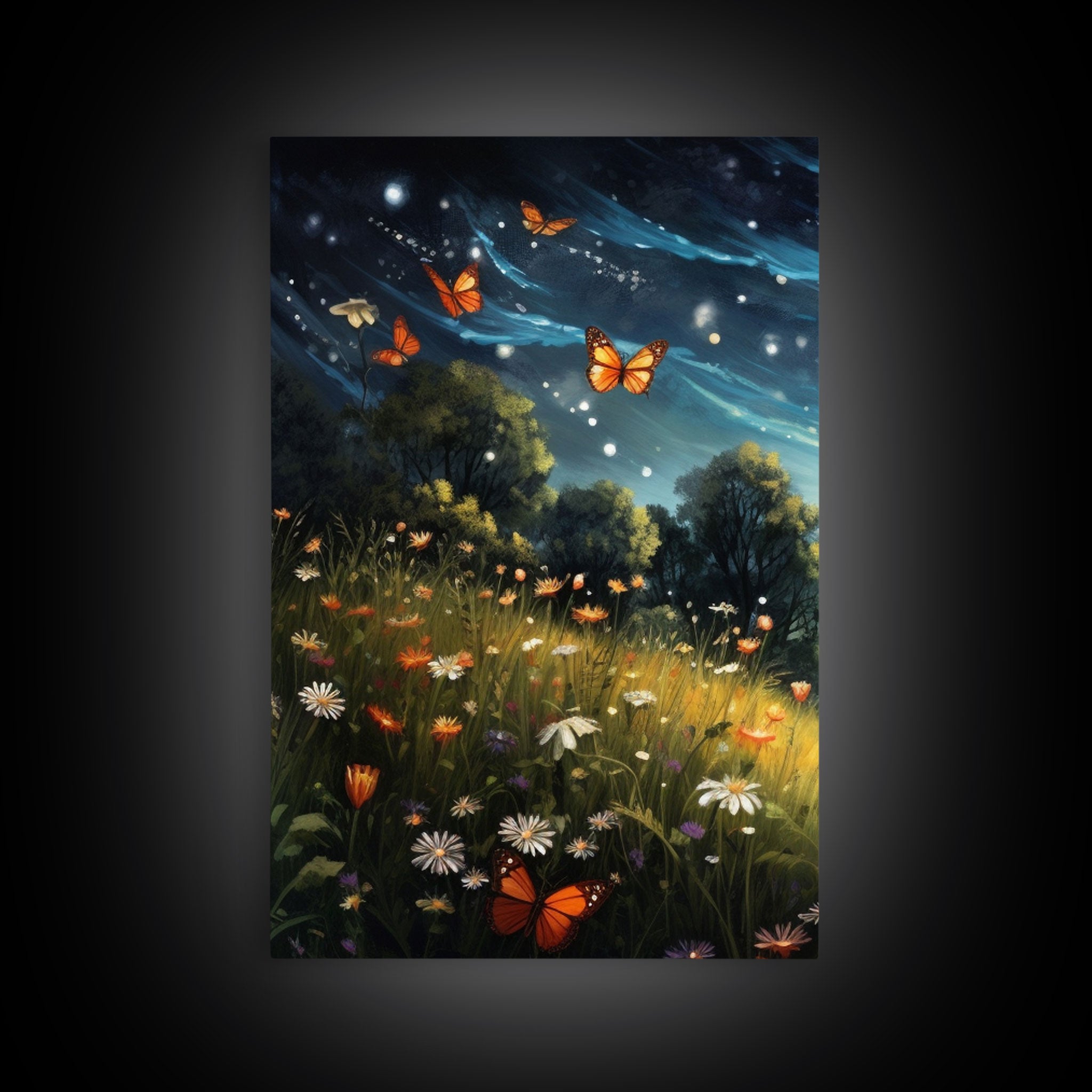 Wildflower Meadow Canvas Print, 3 Piece Wall Art