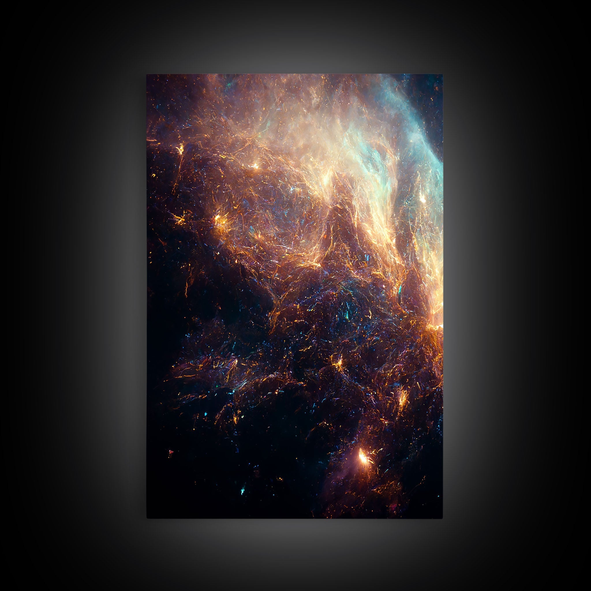 Galaxy of Stars, String Theory, 3 Piece Wall Art, Ready To Hang Canvas Print