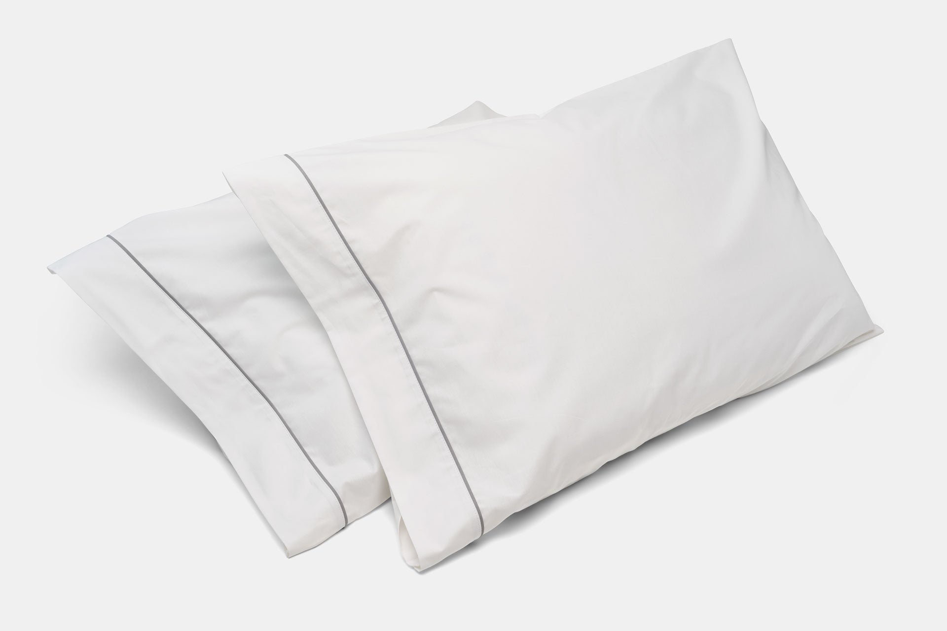 Cotton Bed Pillowcases with Classic Piping Design