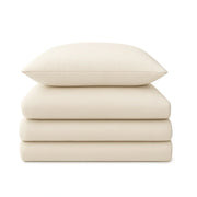 100% Cotton Duvet Cover Set, Cream - Classic Hotel Collection